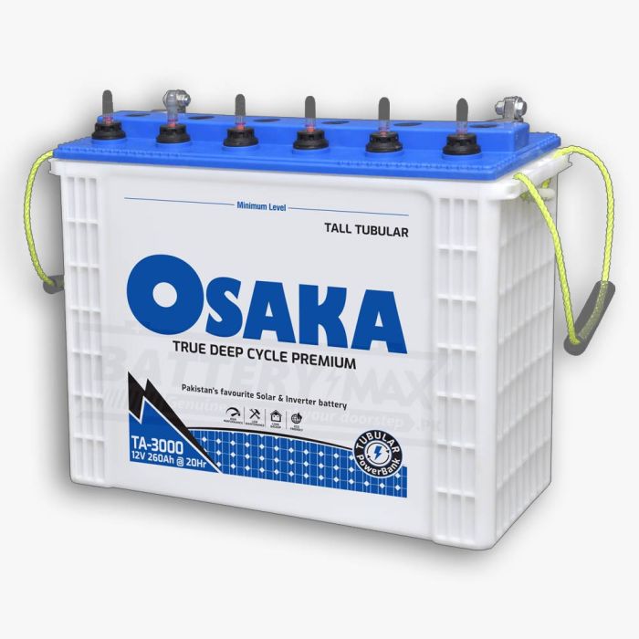 Osaka TA-3000 Tubular Battery